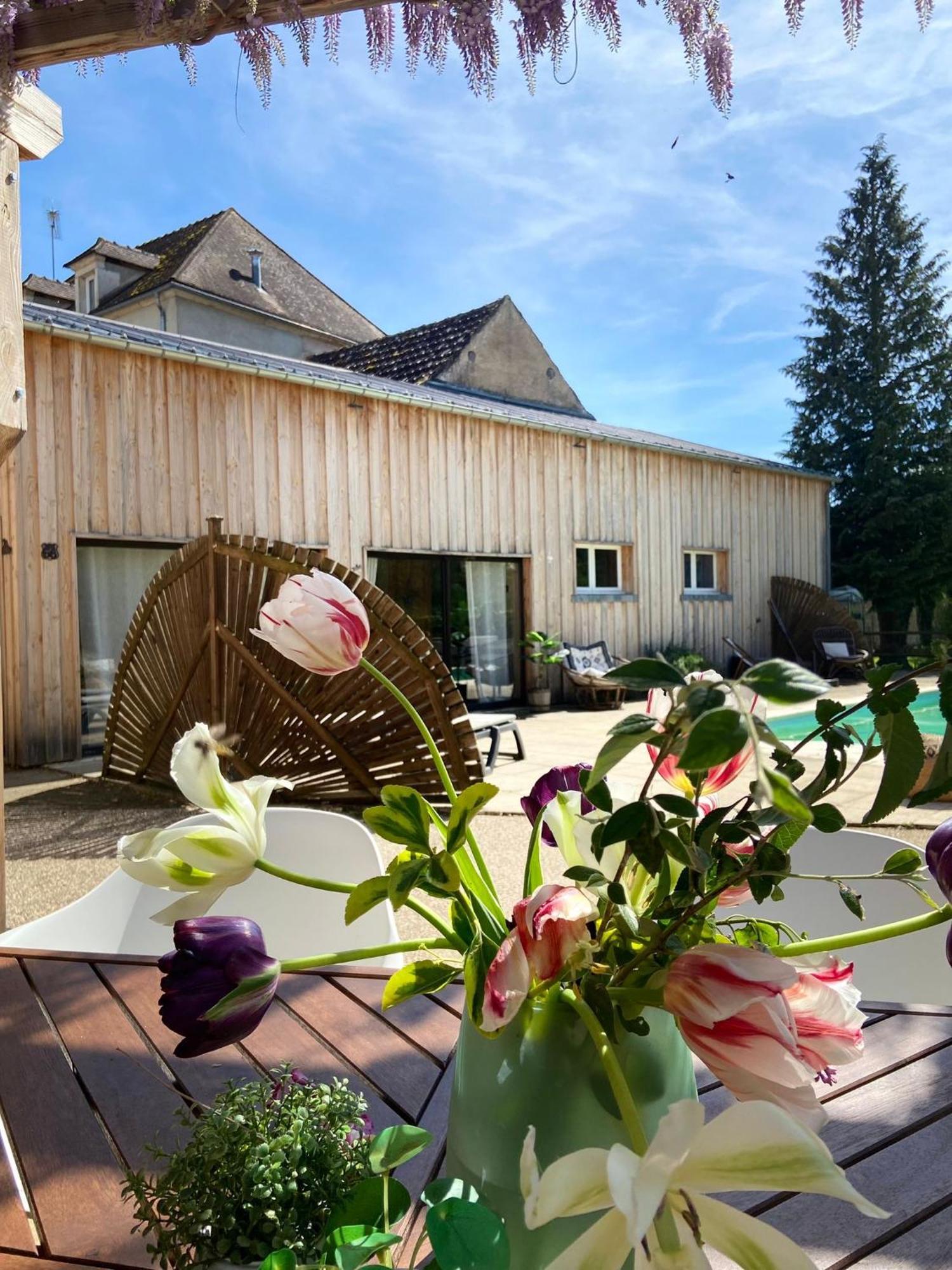Pool House-L'Hirondelle De Sermizelles- Grand Jardin, Calme Et Nature Aux Portes Du Morvan Eksteriør billede